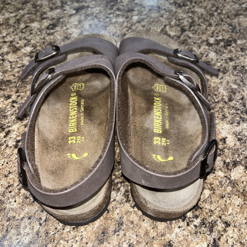 Birkenstock Kids Roma Sandals US Size 2 EU 33 Unisex Mocha 33 210 L2 - Picture 4 of 10